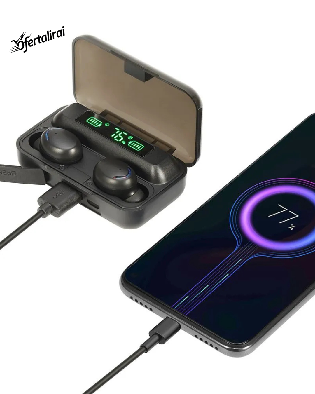 Audifonos Bluetooth F9 5-C TWS Power Bank