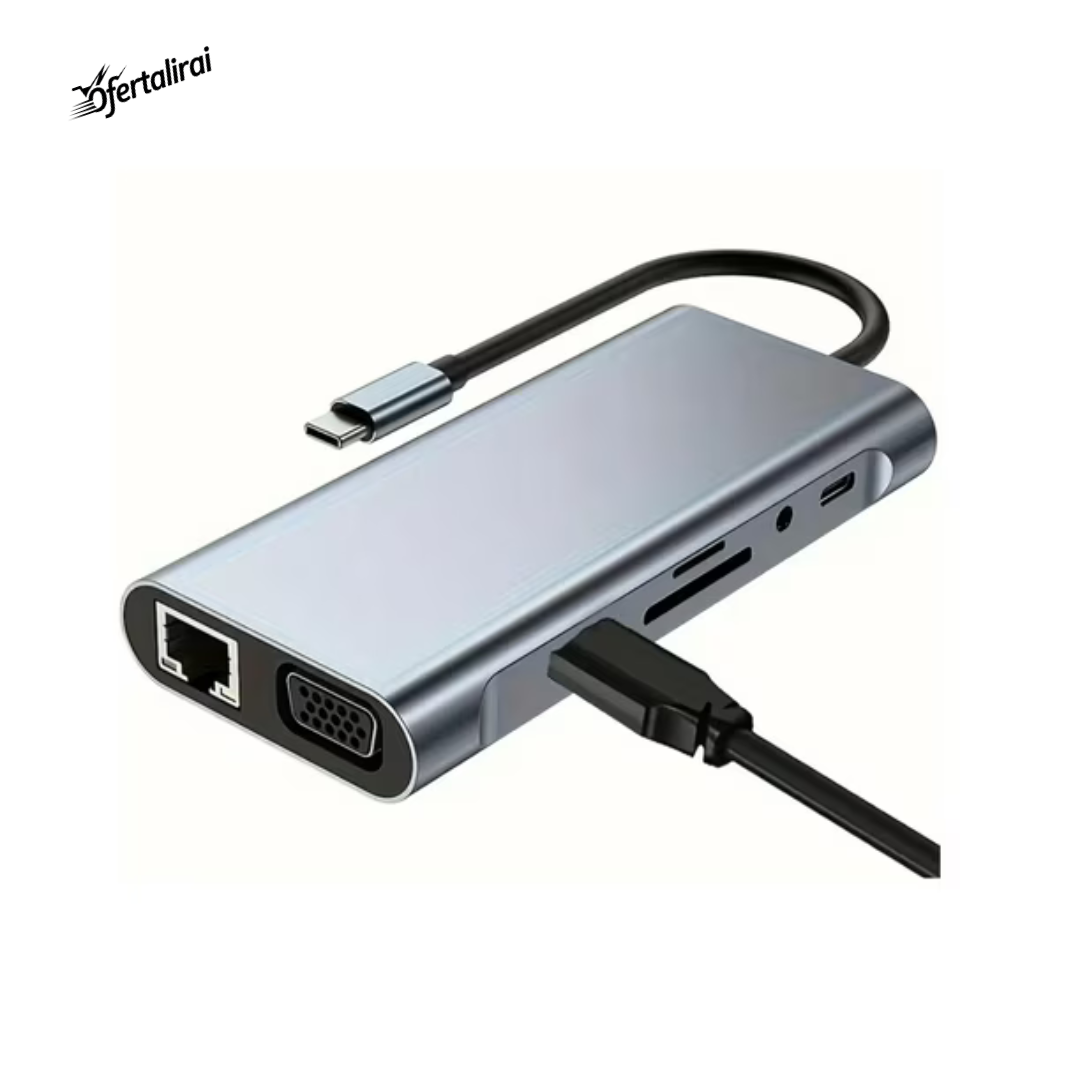 Adaptador multipuerto 11 en 1