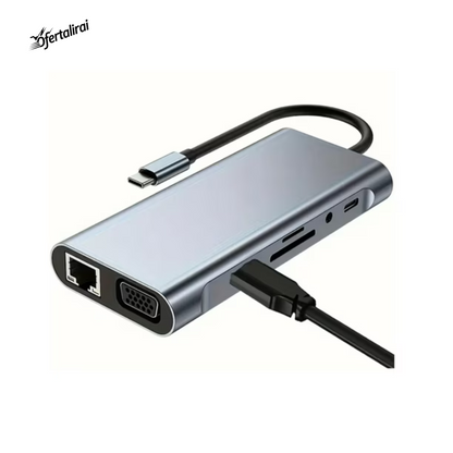 Adaptador multipuerto 11 en 1