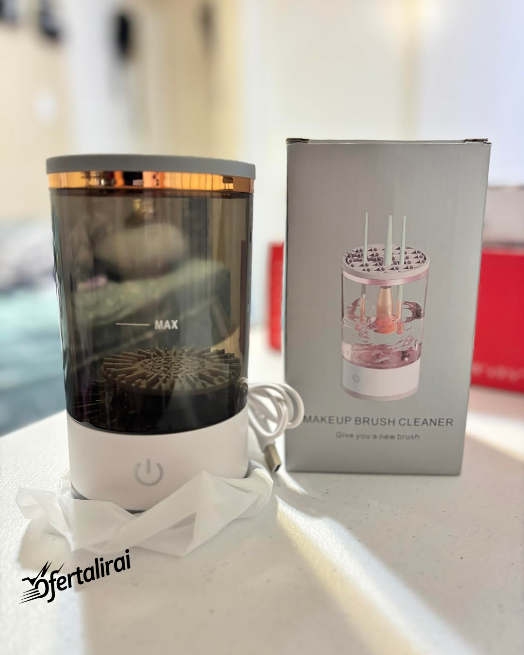 Limpiador automático de brochas de maquillaje